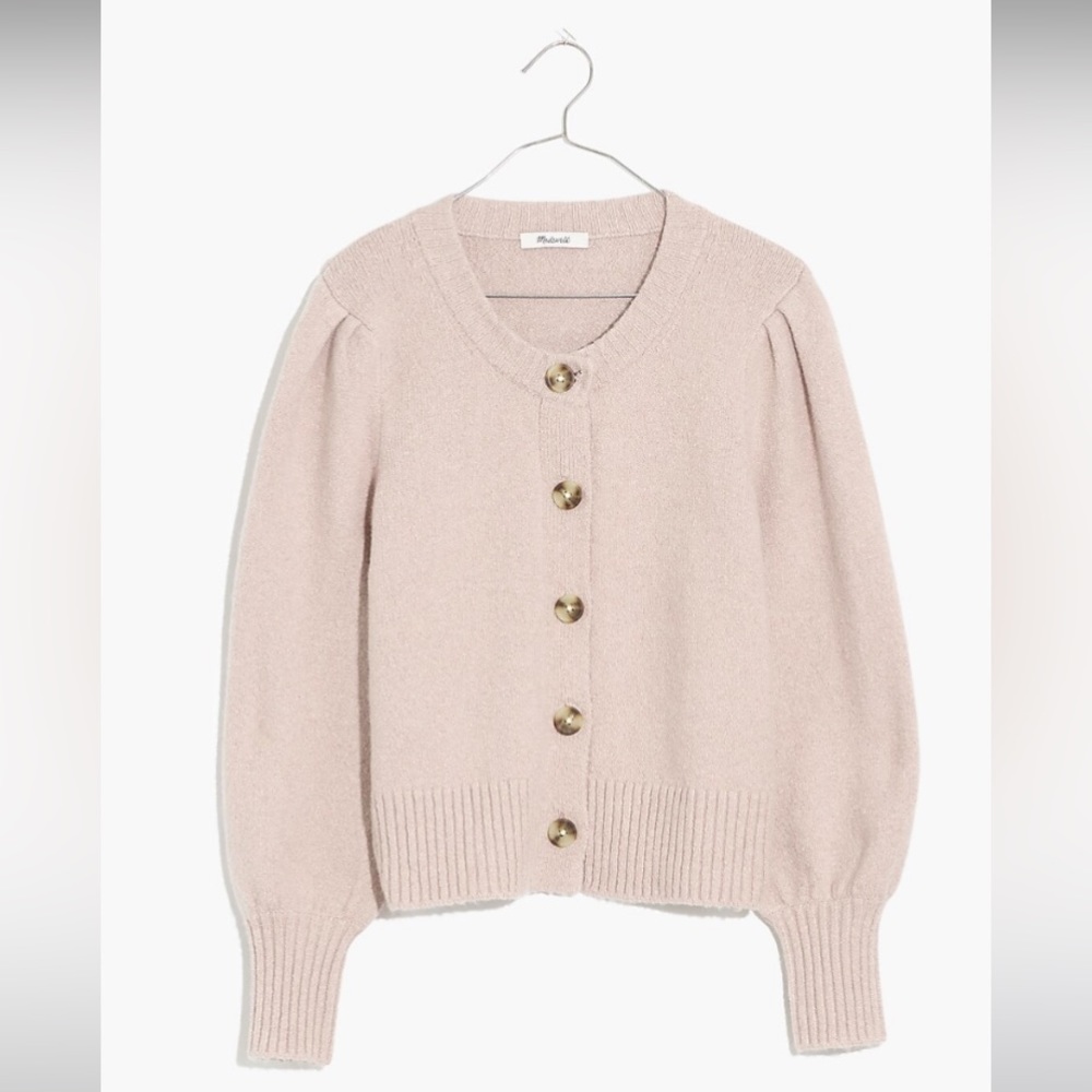 Madewell Heather Mauve Coziest Yarn Cardigan